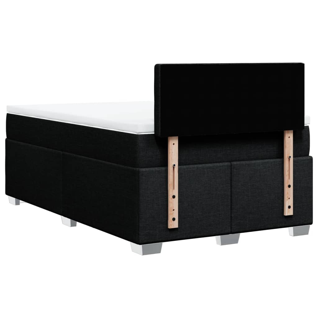 Giroletto a Molle con Materasso Nero 120x190 cm in Tessuto | homemem39