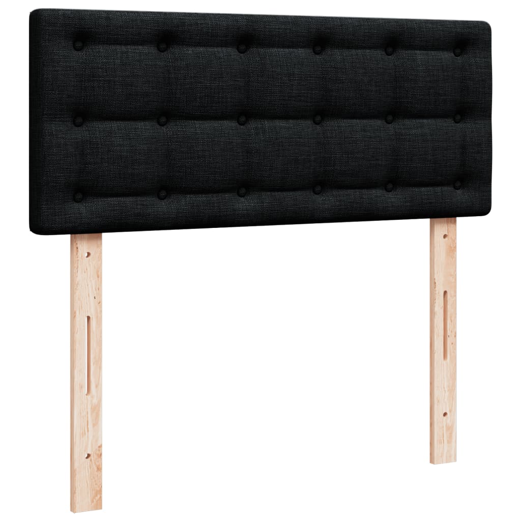 Giroletto a Molle con Materasso Nero 120x190 cm in Tessuto | homemem39
