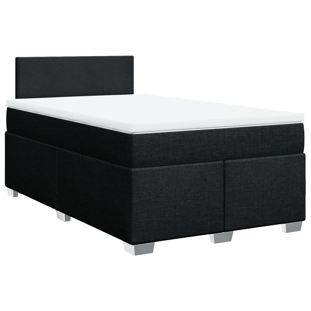Giroletto a Molle con Materasso Nero 120x200 cm in Tessuto | homemem39
