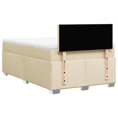 Giroletto a Molle con Materasso Crema 120x200 cm in Tessuto | homemem39