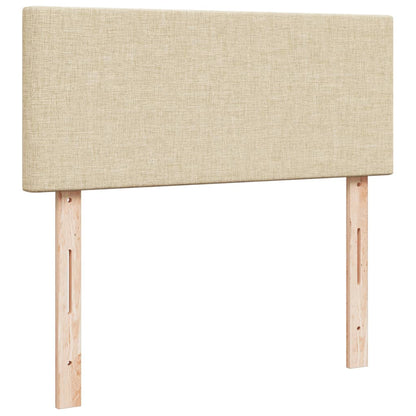 Giroletto a Molle con Materasso Crema 120x200 cm in Tessuto | homemem39