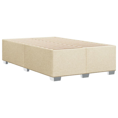 Giroletto a Molle con Materasso Crema 120x200 cm in Tessuto | homemem39