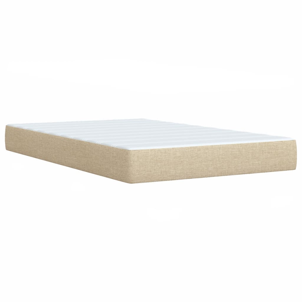 Giroletto a Molle con Materasso Crema 120x200 cm in Tessuto | homemem39