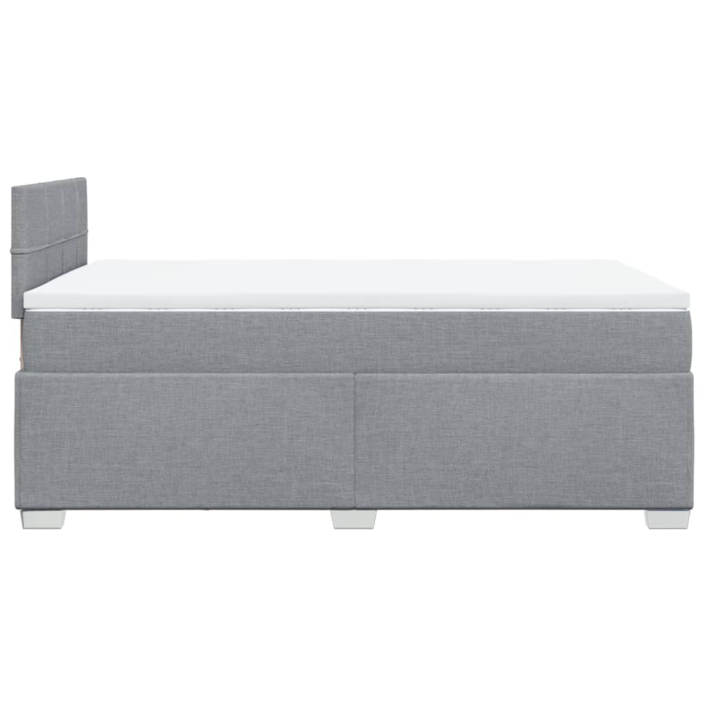 Giroletto a Molle con Materasso Grigio Chiaro 120x200cm Tessuto | homemem39