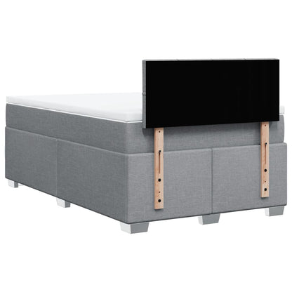 Giroletto a Molle con Materasso Grigio Chiaro 120x200cm Tessuto | homemem39