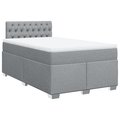 Giroletto a Molle con Materasso Grigio Chiaro 120x200cm Tessuto | homemem39