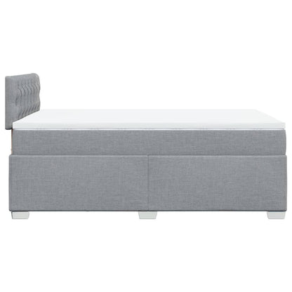 Giroletto a Molle con Materasso Grigio Chiaro 120x200cm Tessuto | homemem39