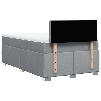 Giroletto a Molle con Materasso Grigio Chiaro 120x200cm Tessuto | homemem39