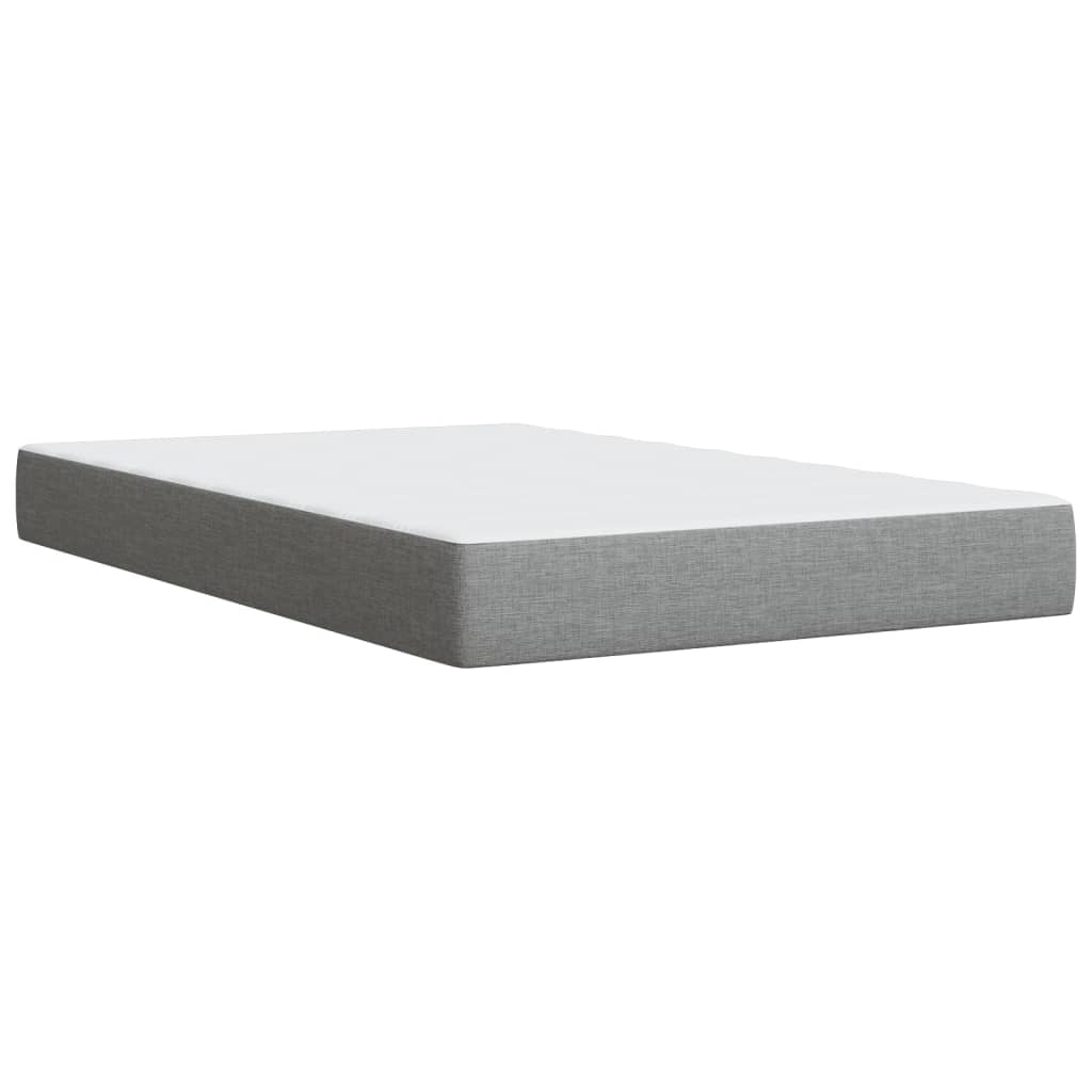 Giroletto a Molle con Materasso Grigio Chiaro 120x200cm Tessuto | homemem39