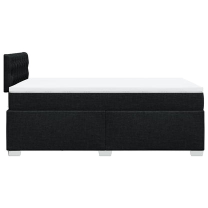 Giroletto a Molle con Materasso Nero 120x200 cm in Tessuto | homemem39