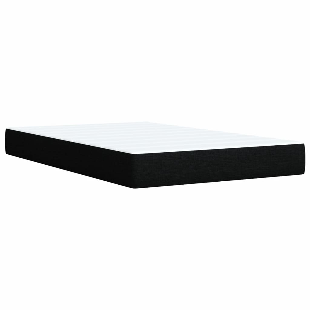 Giroletto a Molle con Materasso Nero 120x200 cm in Tessuto | homemem39
