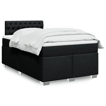 Giroletto a Molle con Materasso Nero 120x200 cm in Tessuto | homemem39