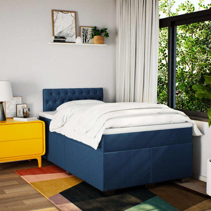Giroletto a Molle con Materasso Blu 120x200 cm in Tessuto | homemem39