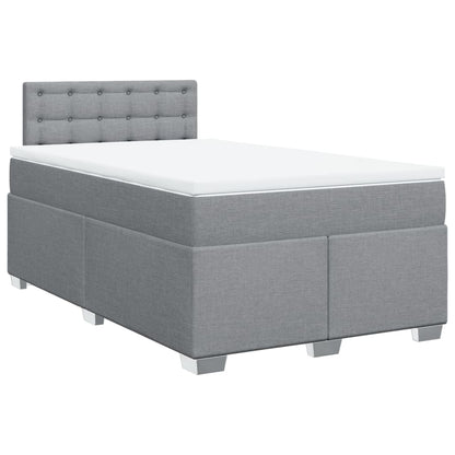 Giroletto a Molle con Materasso Grigio Chiaro 120x200cm Tessuto | homemem39