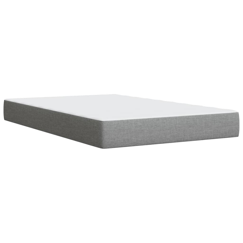 Giroletto a Molle con Materasso Grigio Chiaro 120x200cm Tessuto | homemem39