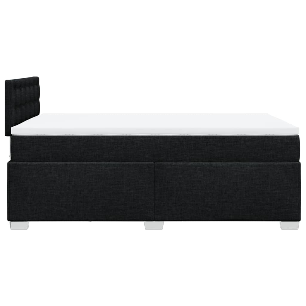 Giroletto a Molle con Materasso Nero 120x200 cm in Tessuto | homemem39