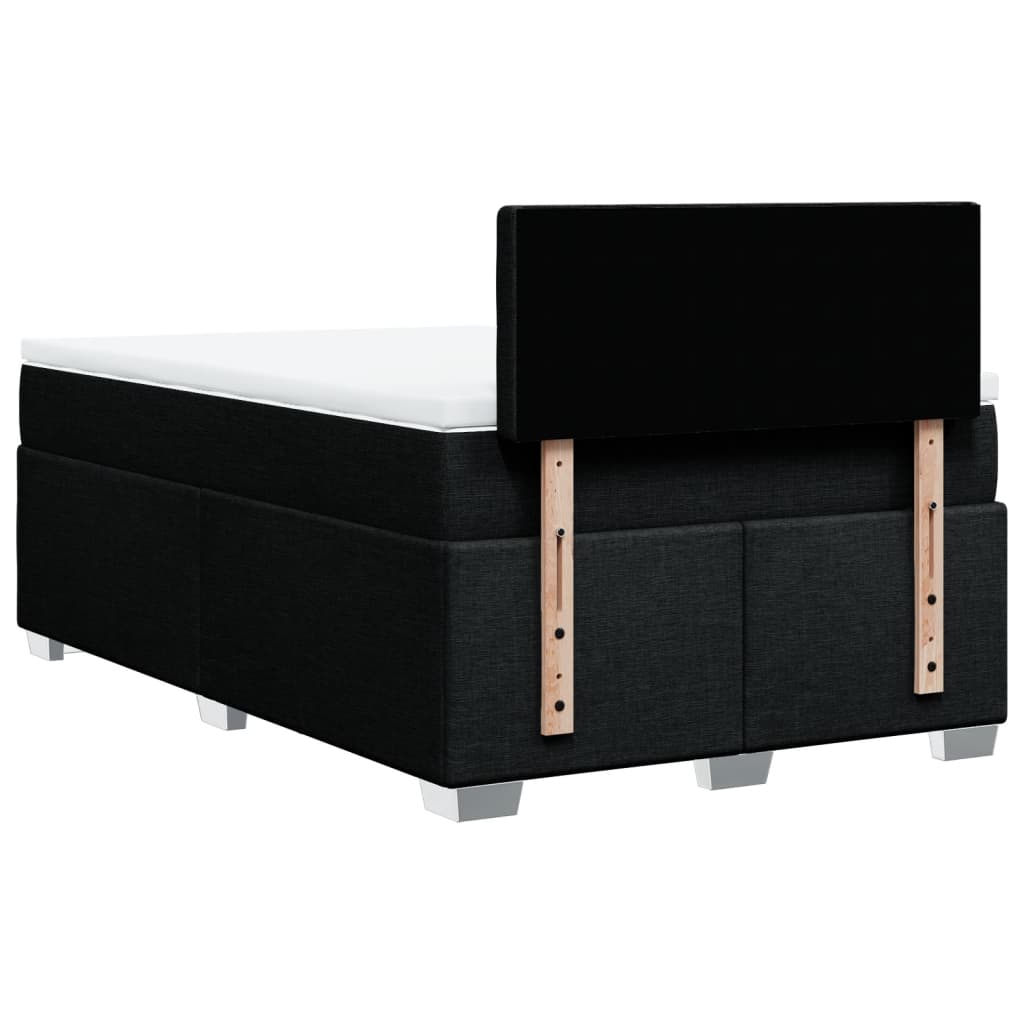 Giroletto a Molle con Materasso Nero 120x200 cm in Tessuto | homemem39