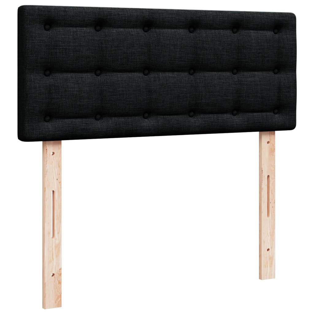 Giroletto a Molle con Materasso Nero 120x200 cm in Tessuto | homemem39