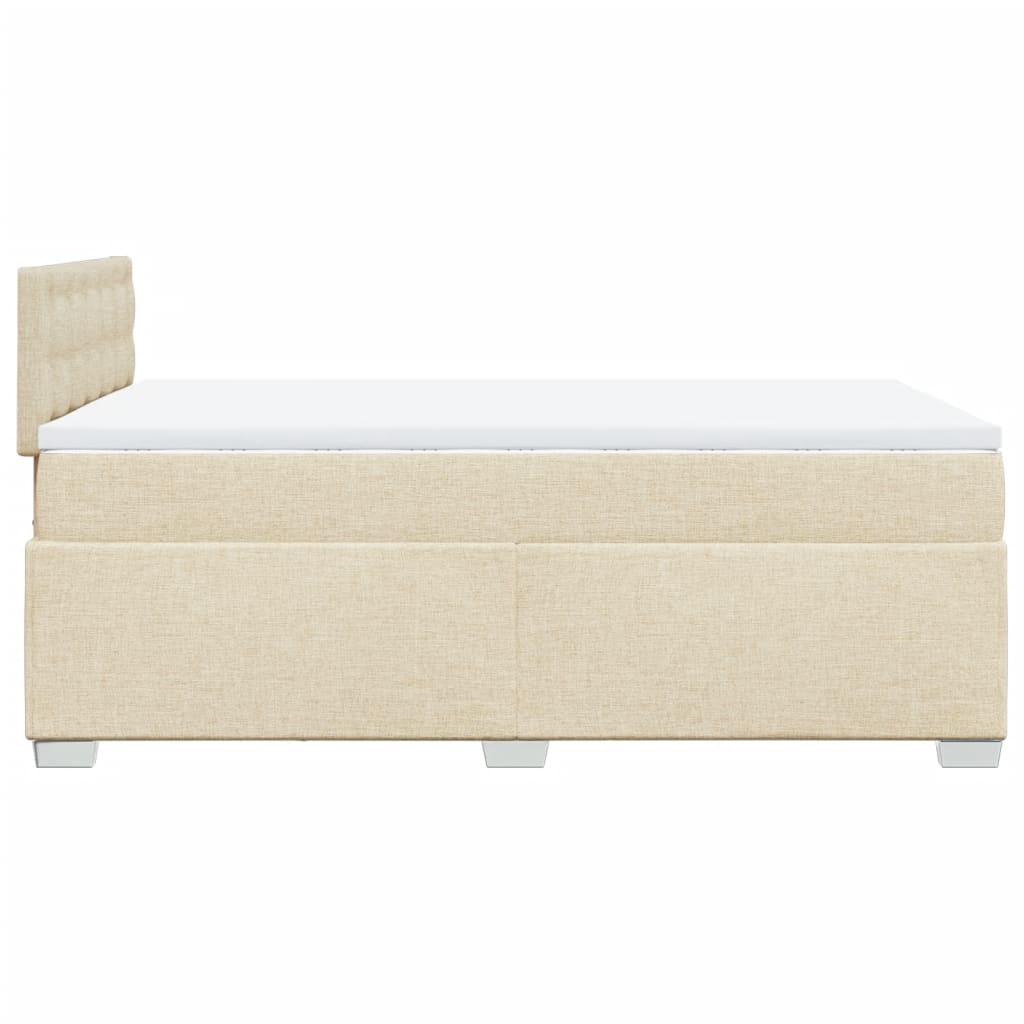 Giroletto a Molle con Materasso Crema 120x200 cm in Tessuto | homemem39