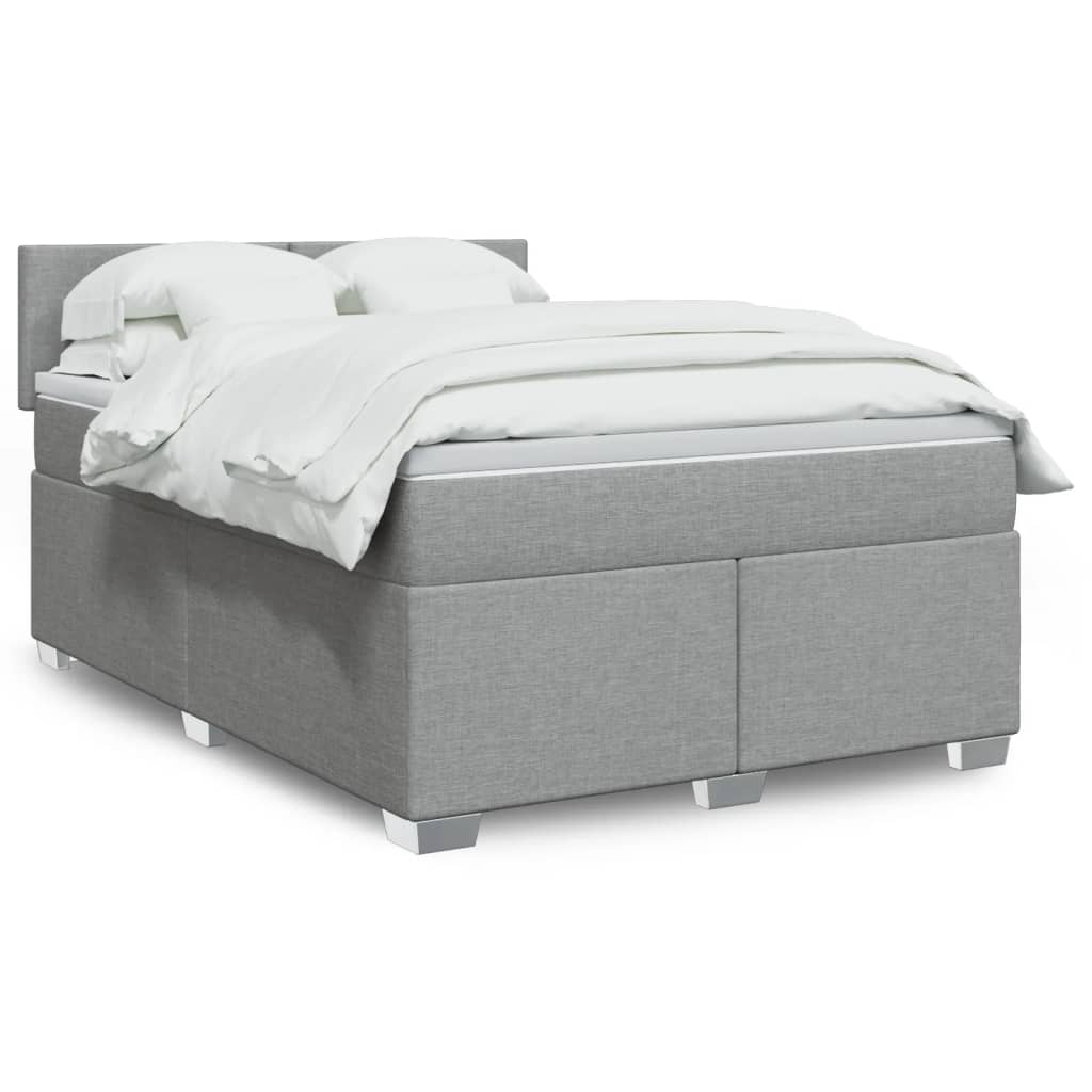 Giroletto a Molle con Materasso Grigio Chiaro 140x190cm Tessuto | homemem39