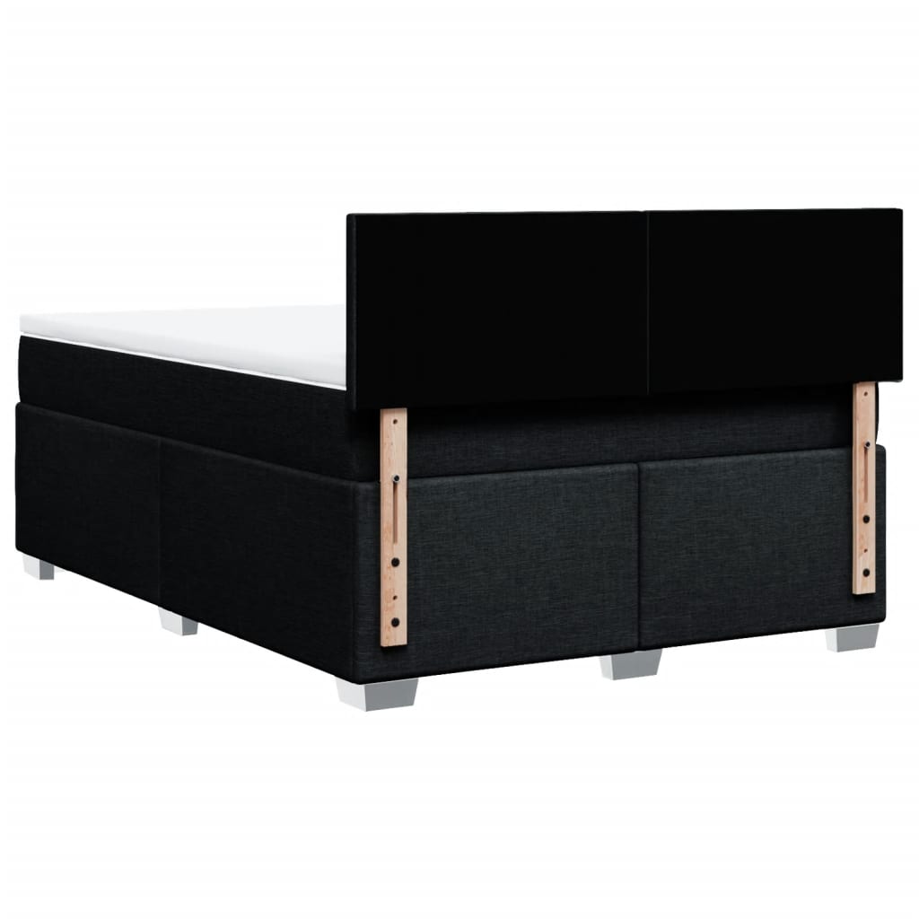 Giroletto a Molle con Materasso Nero 140x190 cm in Tessuto | homemem39