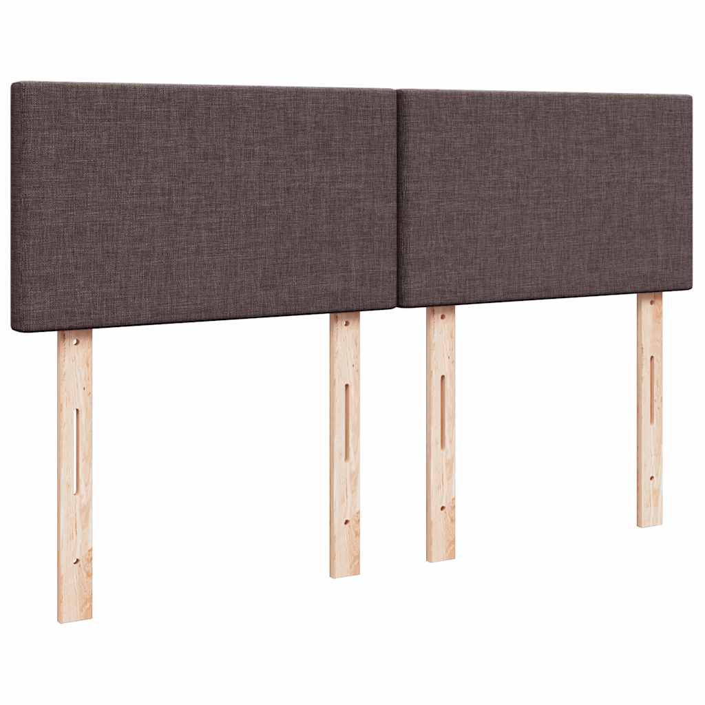 Giroletto a Molle con Materasso Marrone Scuro 140x190cm Tessuto | homemem39