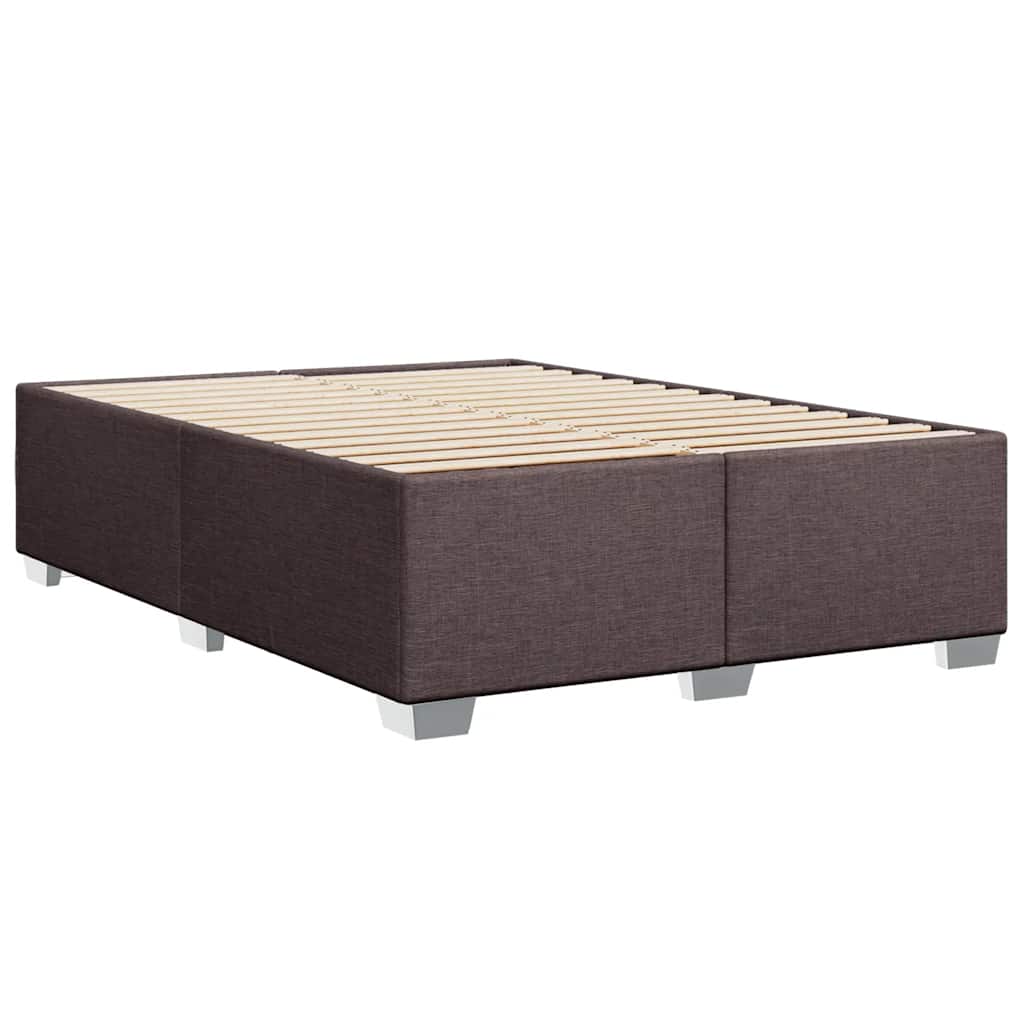 Giroletto a Molle con Materasso Marrone Scuro 140x190cm Tessuto | homemem39