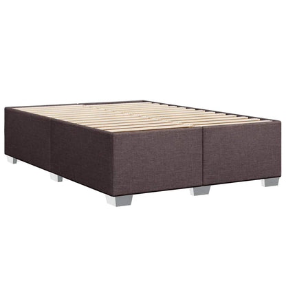 Giroletto a Molle con Materasso Marrone Scuro 140x190cm Tessuto | homemem39