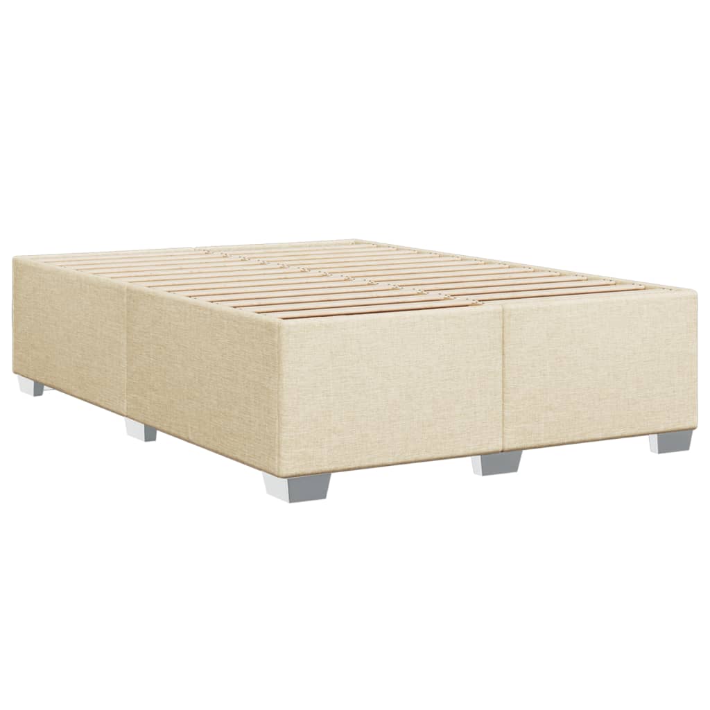 Giroletto a Molle con Materasso Crema 140x19 cm in Tessuto | homemem39