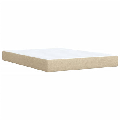 Giroletto a Molle con Materasso Crema 140x19 cm in Tessuto | homemem39