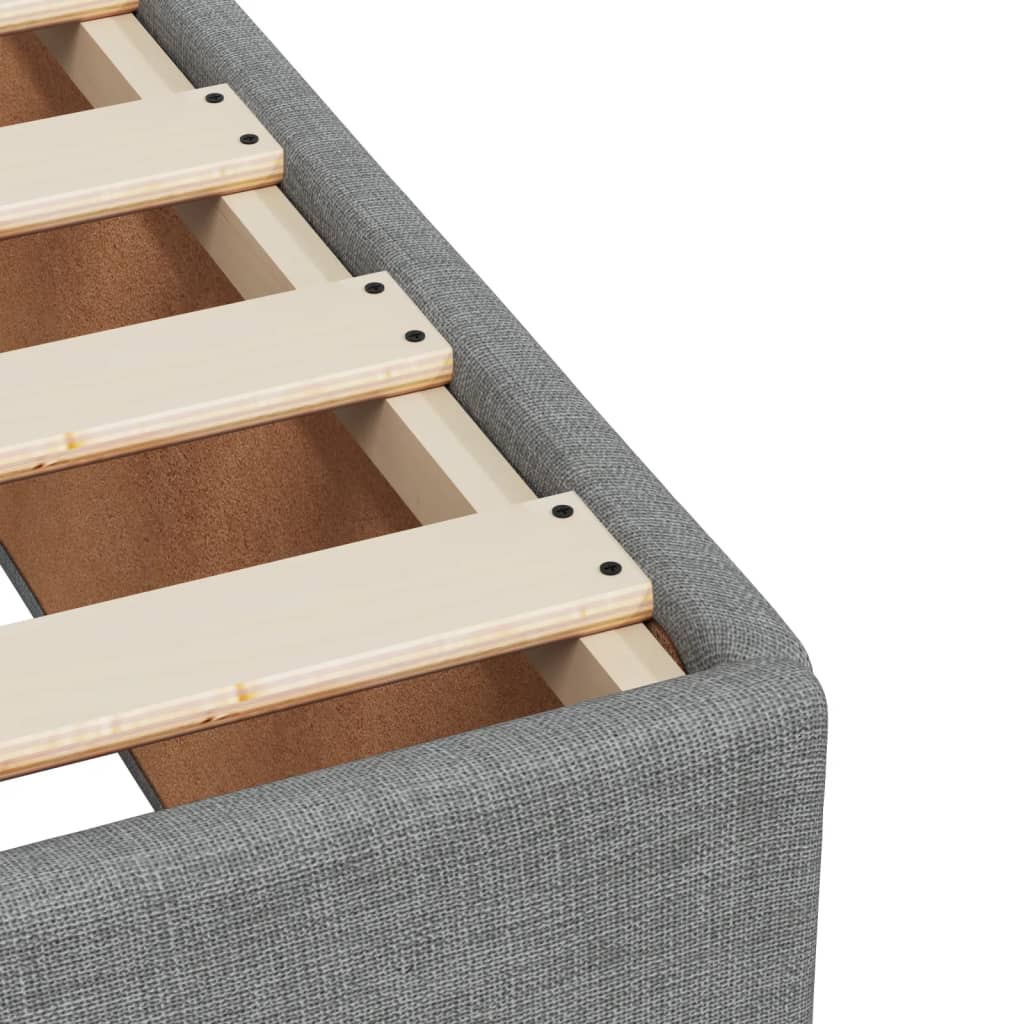 Giroletto a Molle con Materasso Grigio Chiaro 140x190cm Tessuto | homemem39