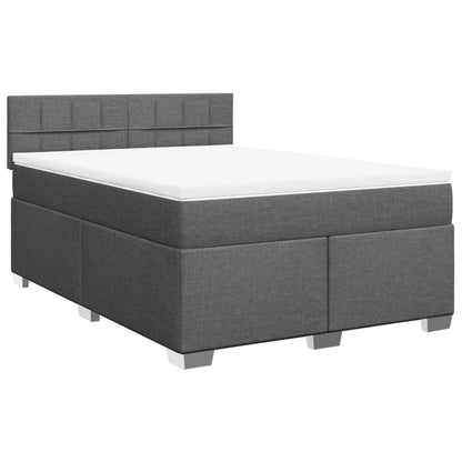 Giroletto a Molle con Materasso Grigio Scuro 140x190 cm Tessuto | homemem39