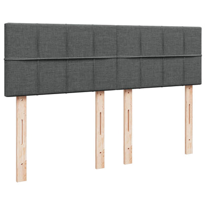 Giroletto a Molle con Materasso Grigio Scuro 140x190 cm Tessuto | homemem39