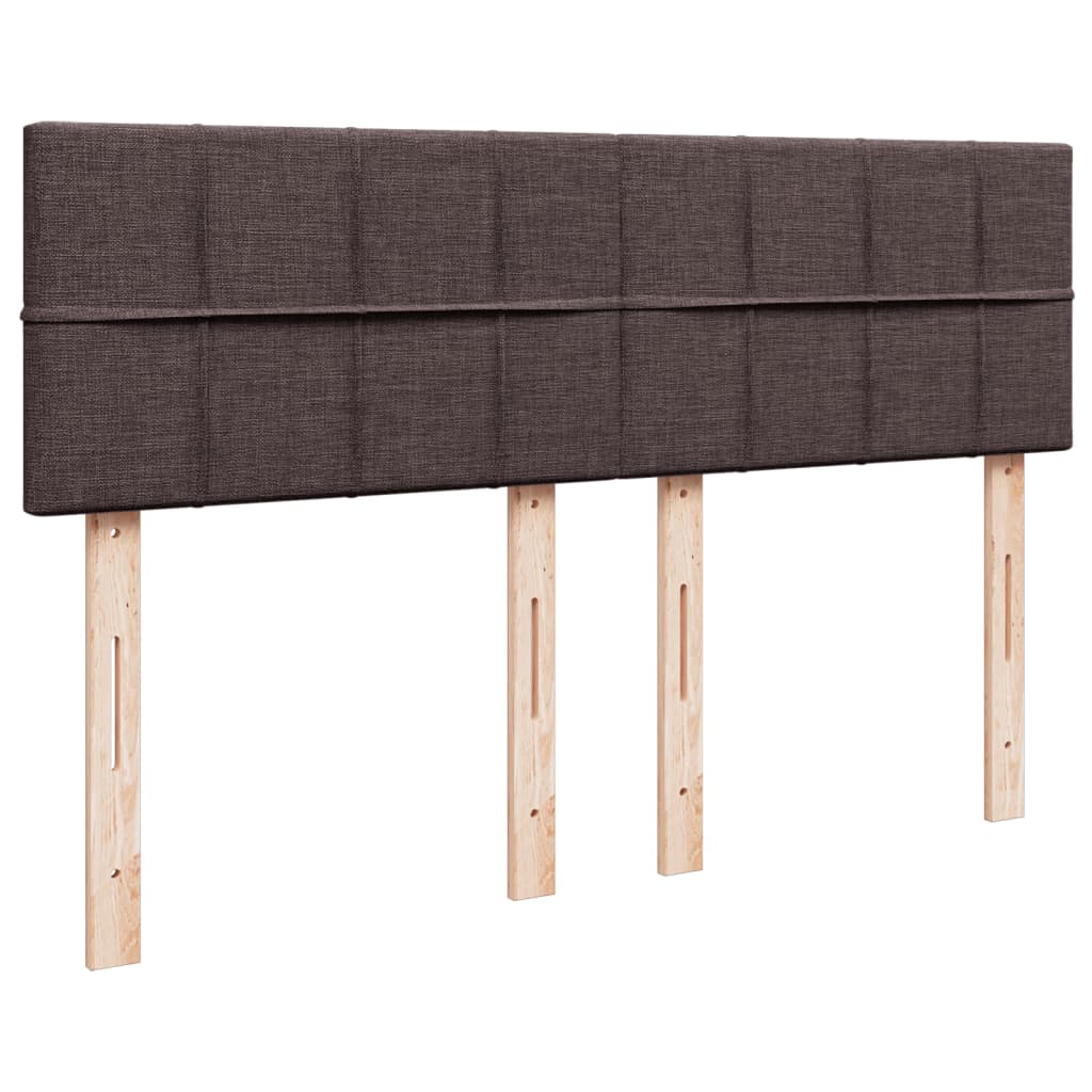 Giroletto a Molle con Materasso Marrone Scuro 140x190cm Tessuto | homemem39