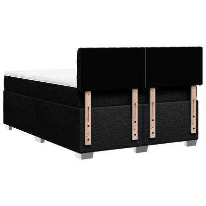 Giroletto a Molle con Materasso Nero 140x190 cm in Tessuto | homemem39