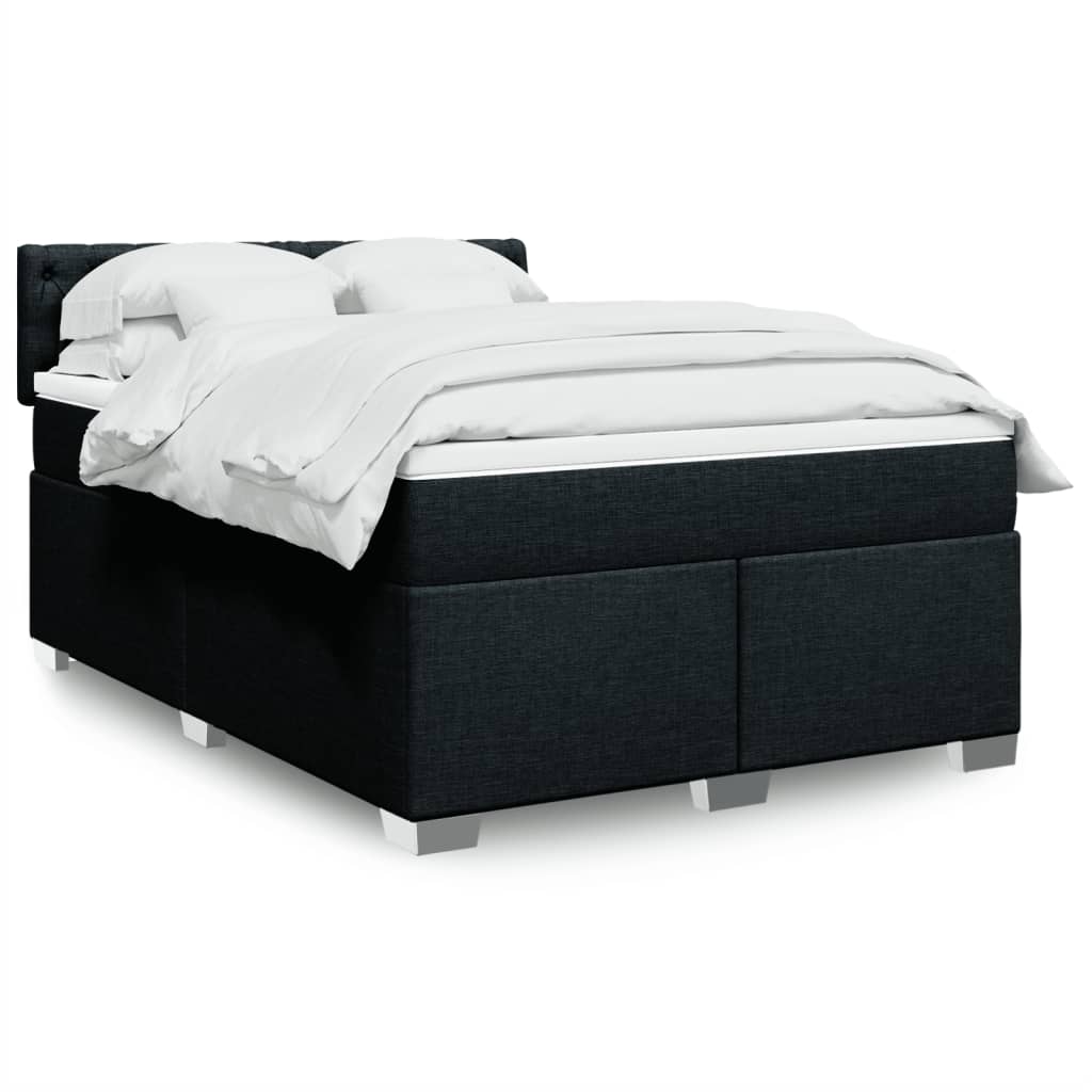 Giroletto a Molle con Materasso Nero 140x190 cm in Tessuto | homemem39