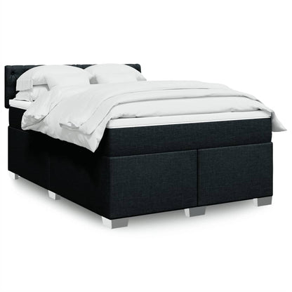 Giroletto a Molle con Materasso Nero 140x190 cm in Tessuto | homemem39
