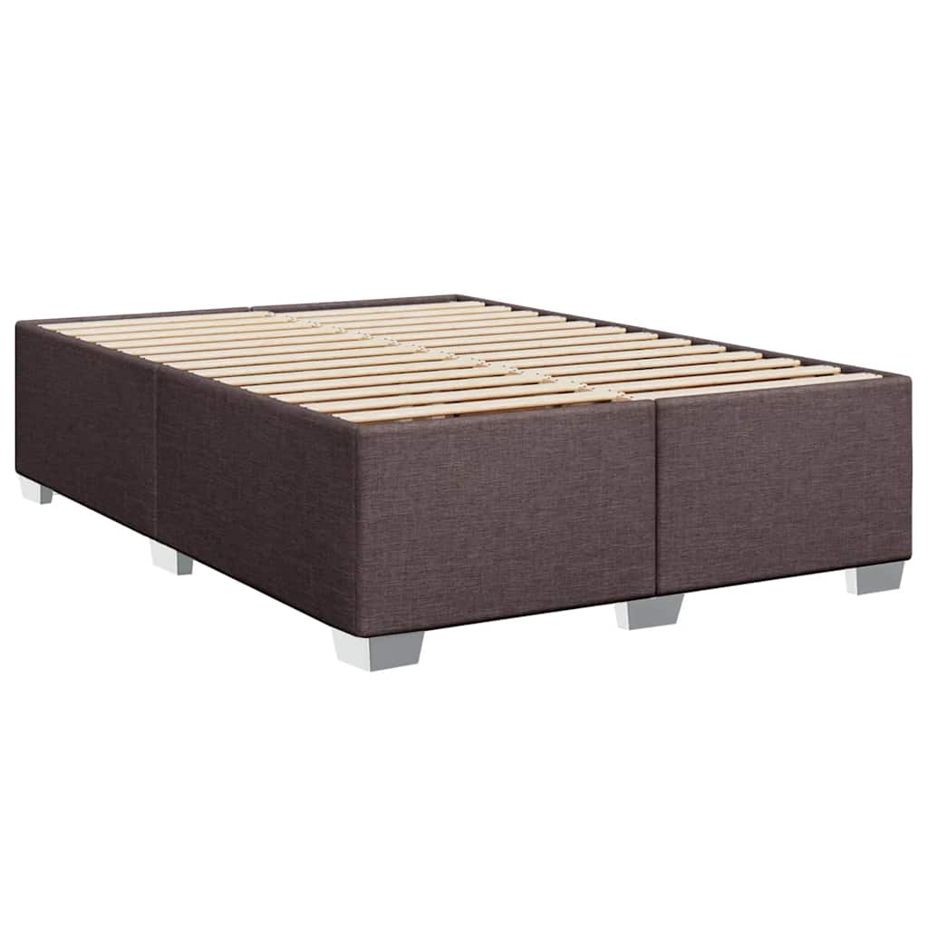 Giroletto a Molle con Materasso Marrone Scuro 140x190cm Tessuto | homemem39