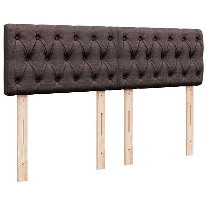 Giroletto a Molle con Materasso Marrone Scuro 140x190cm Tessuto | homemem39