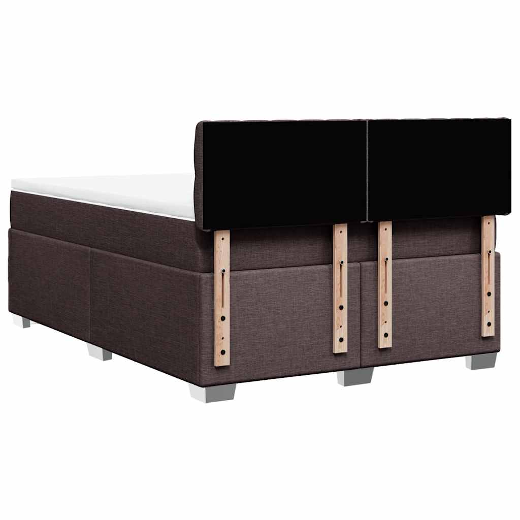 Giroletto a Molle con Materasso Marrone Scuro 140x190cm Tessuto | homemem39