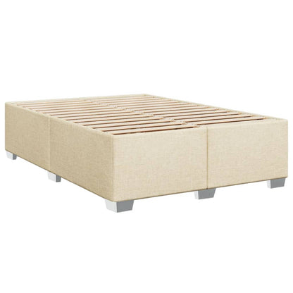 Giroletto a Molle con Materasso Crema 140x19 cm in Tessuto | homemem39