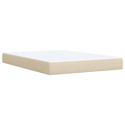Giroletto a Molle con Materasso Crema 140x19 cm in Tessuto | homemem39