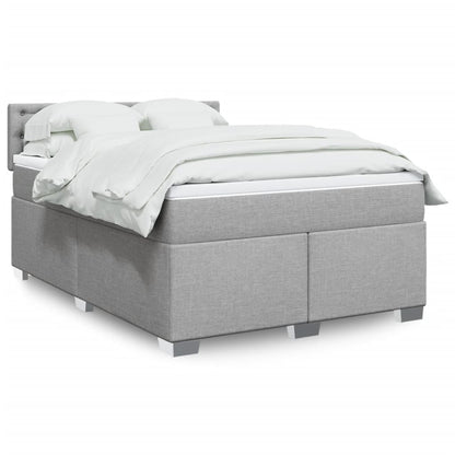 Giroletto a Molle con Materasso Grigio Chiaro 140x190cm Tessuto | homemem39