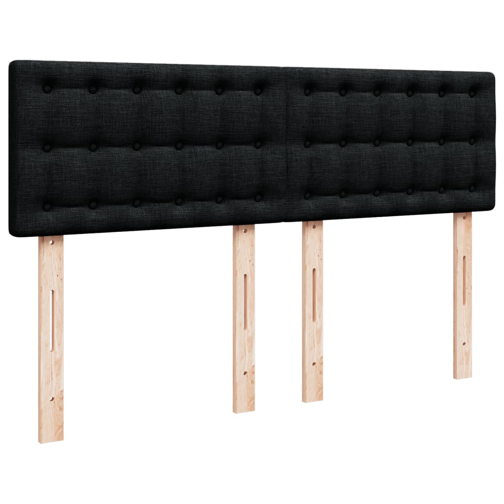 Giroletto a Molle con Materasso Nero 140x190 cm in Tessuto | homemem39