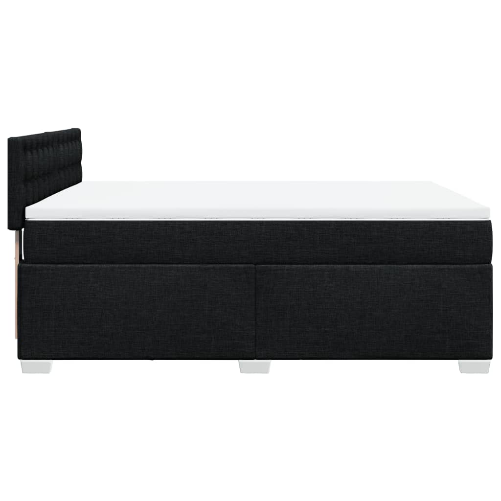 Giroletto a Molle con Materasso Nero 140x190 cm in Tessuto | homemem39