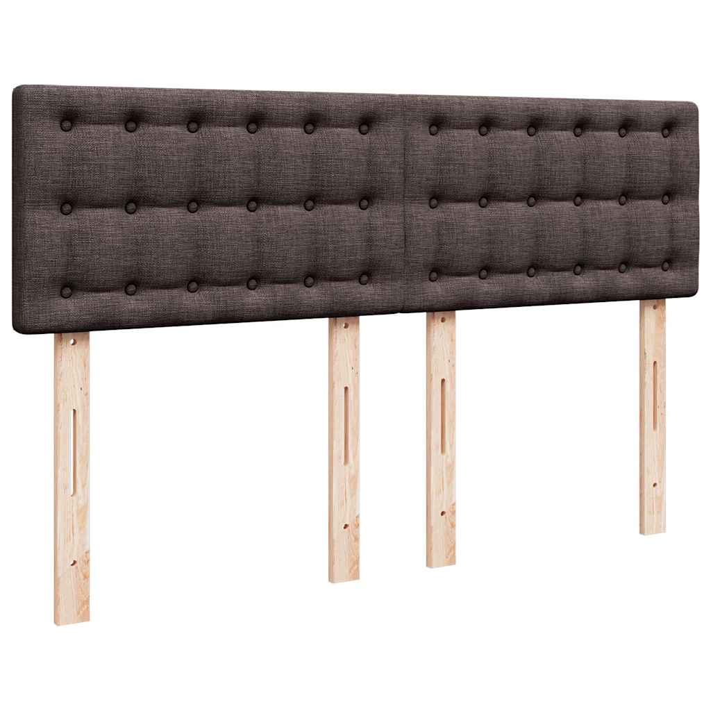Giroletto a Molle con Materasso Marrone Scuro 140x190cm Tessuto | homemem39