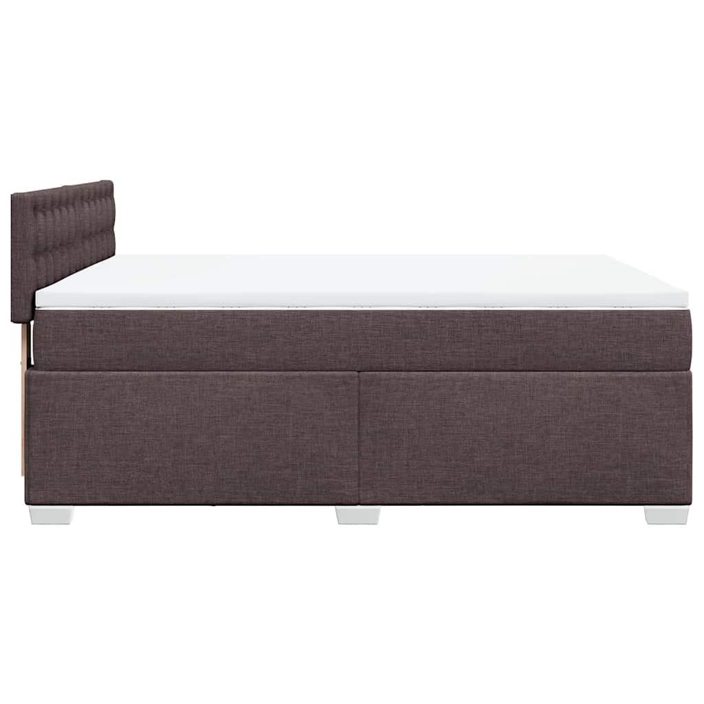 Giroletto a Molle con Materasso Marrone Scuro 140x190cm Tessuto | homemem39