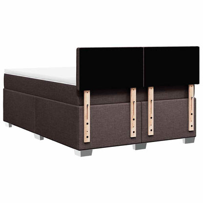 Giroletto a Molle con Materasso Marrone Scuro 140x190cm Tessuto | homemem39