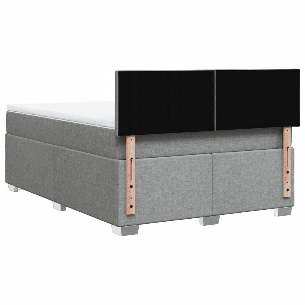 Giroletto a Molle con Materasso Grigio Chiaro 140x200cm Tessuto | homemem39