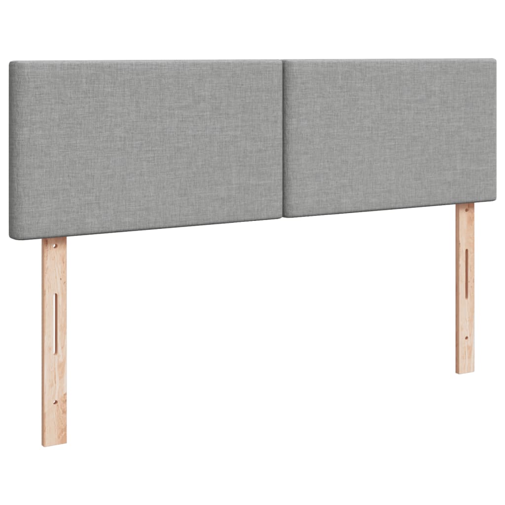 Giroletto a Molle con Materasso Grigio Chiaro 140x200cm Tessuto | homemem39